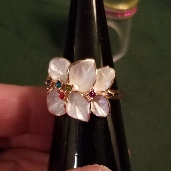 Christmas rings! Enamel rings, one sterling silver, NWOT - Picture 9 of 12